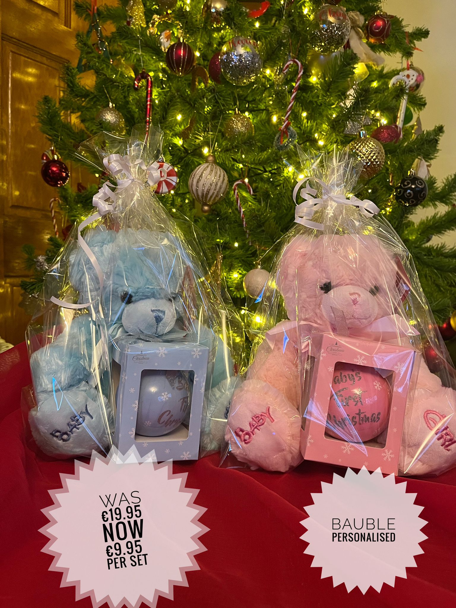 First Christmas Bear and Bauble (Blue) - Image 2