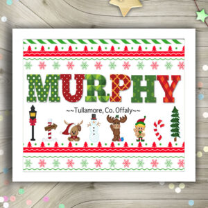 Framed Print - Christmas Family Name